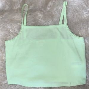 Neon green cropped tank